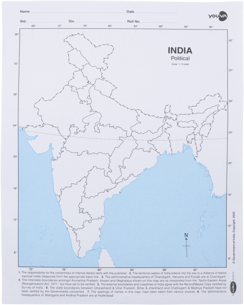 india political map hd blank