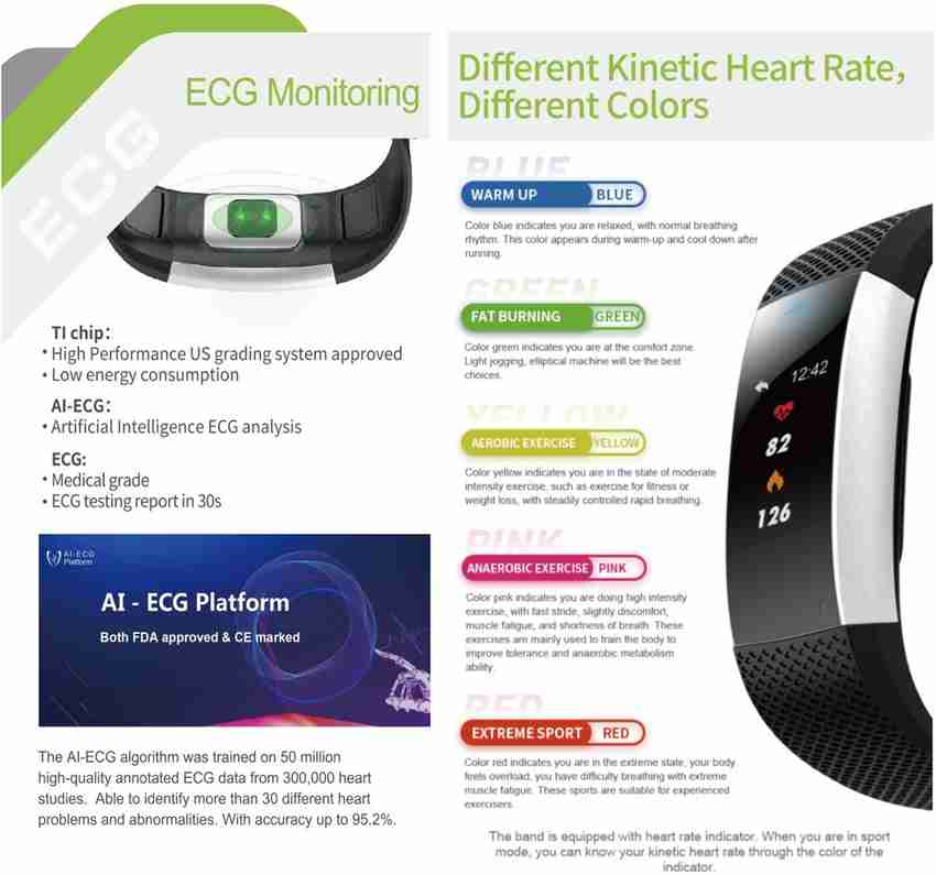 Ilive smart band activity sales tracker with heart rate monitor