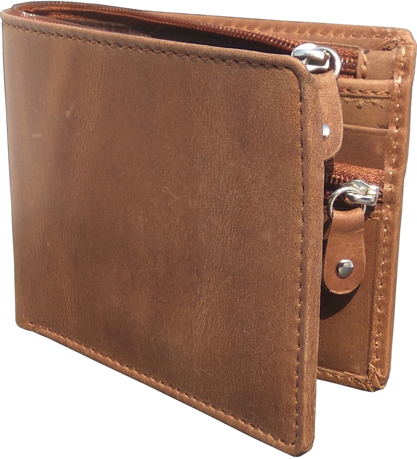 AVUN Men Brown Genuine Leather Wallet Brown Price in India