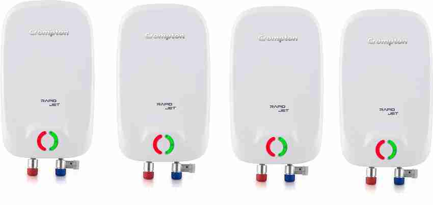 Crompton 3 L Instant Water Geyser (WGIWH RAPID JET (3KW),3 LTR,5Y WARANTY  Pack of 4, White ,Grey) Price in India - Buy Crompton 3 L Instant Water  Geyser (WGIWH RAPID JET (3KW),3 LTR,5Y WARANTY Pack of 4, White ,Grey)  online at Flipkart.