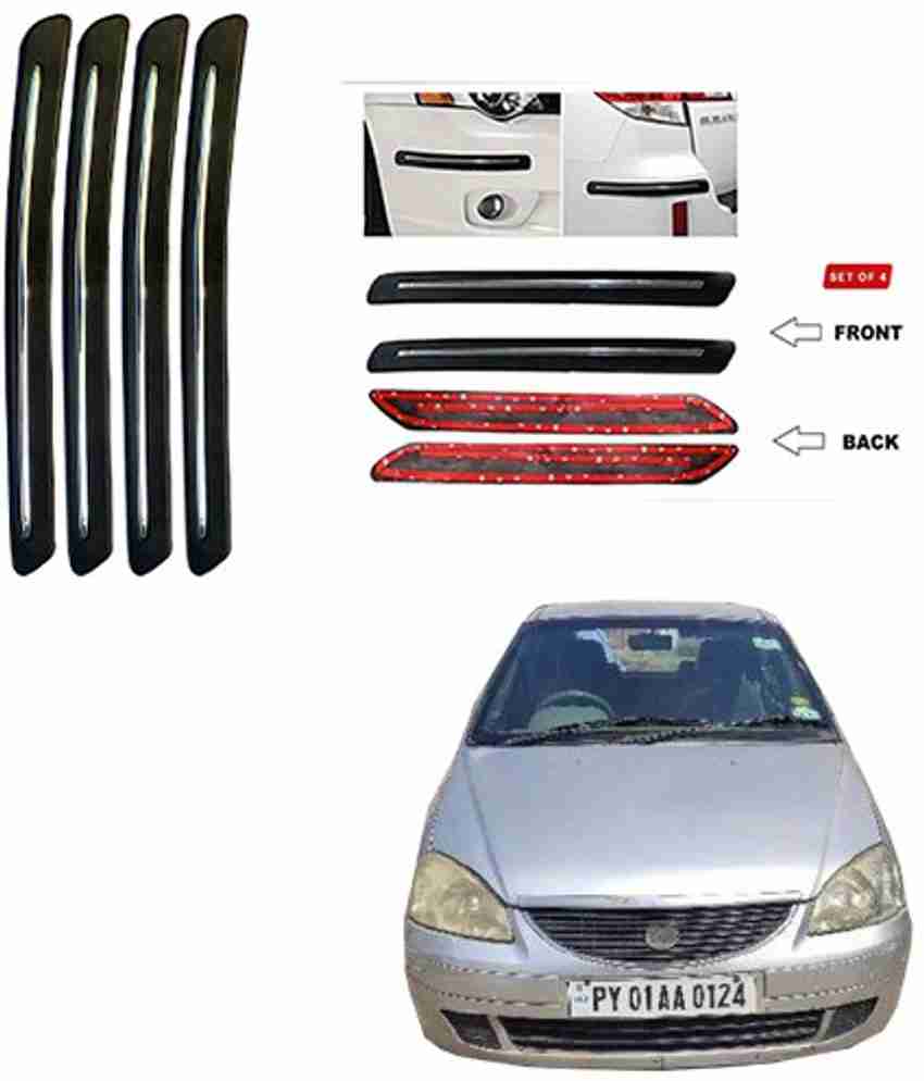 Feelitson Plastic Silver Plated Car Bumper Guard Price in India