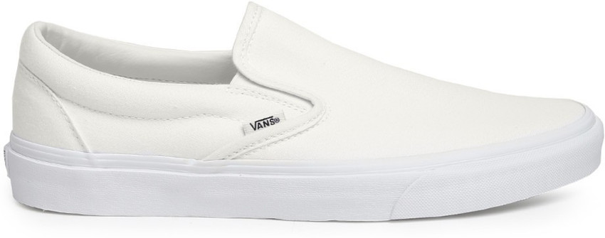 VANS Men White Classic Slip On Sneakers Slip On Sneakers For Men