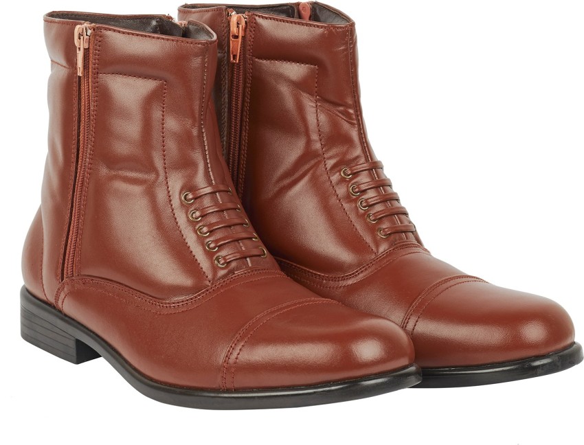 Police boots brown best sale