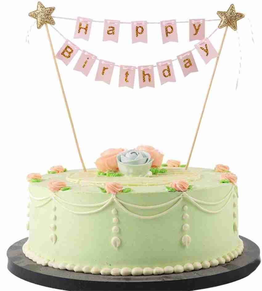 Happy Birthday Cake Toppers, Cake Toppers Happy Birthday, Glitter Happy  Birthday Cake Decoration Suitable For Party Decoration For