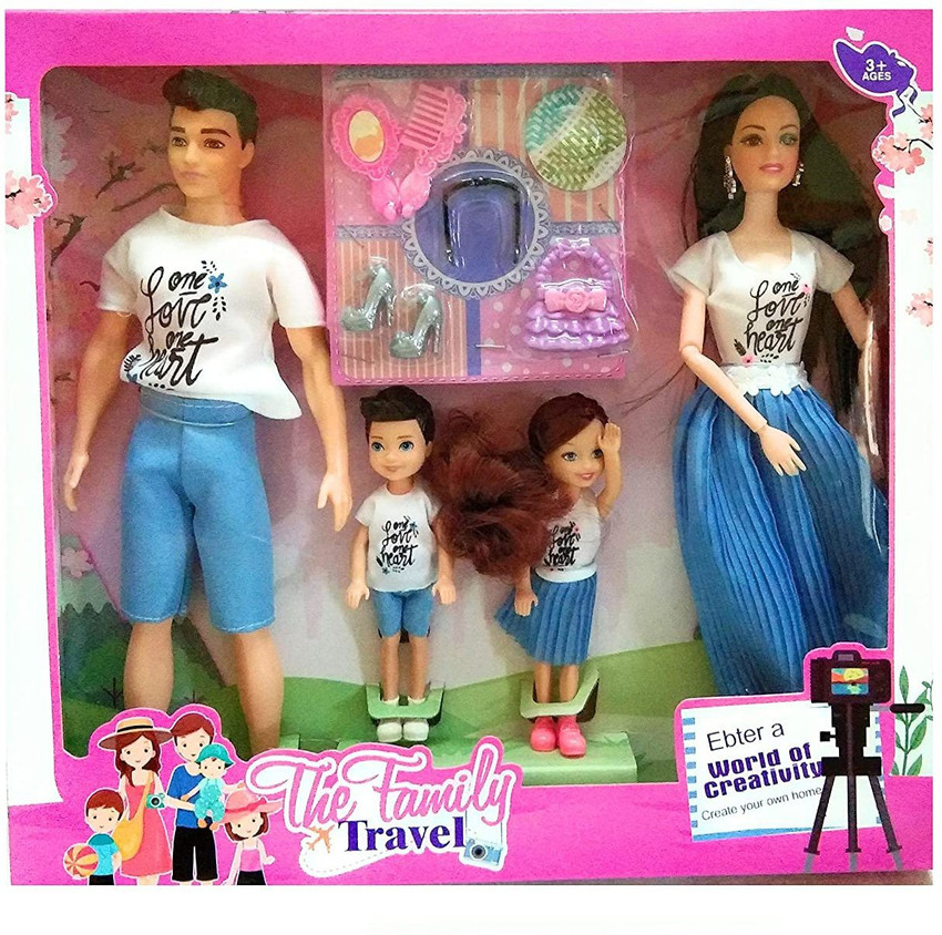 Barbie doll family set sales