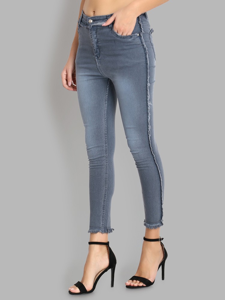 high waist denim Regular Women Grey Jeans