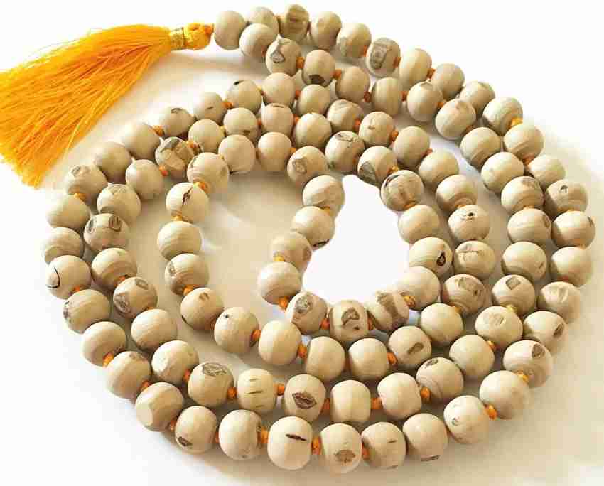 shahinpearlmart Wooden Tulsi Mala 108 Beads Holy Basil Rosary for