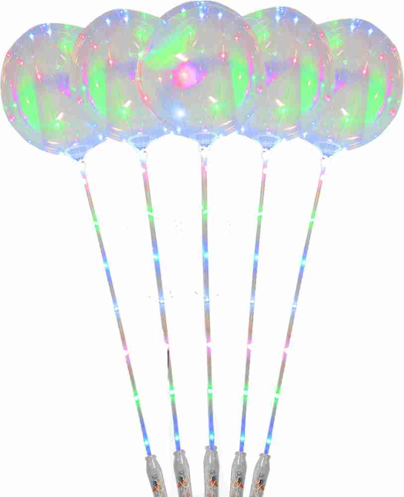 Transparent LED Balloons and Stand - 5pcs 20 inch balloon