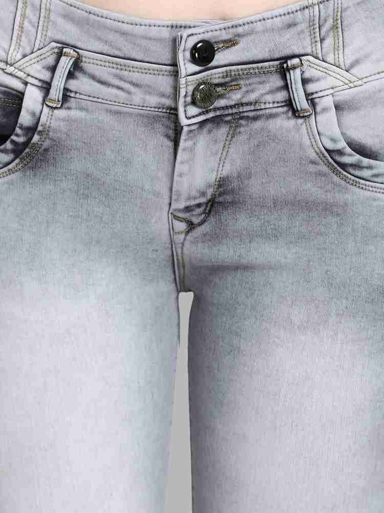 high waist denim Regular Women Grey Jeans - Buy high waist denim Regular Women  Grey Jeans Online at Best Prices in India