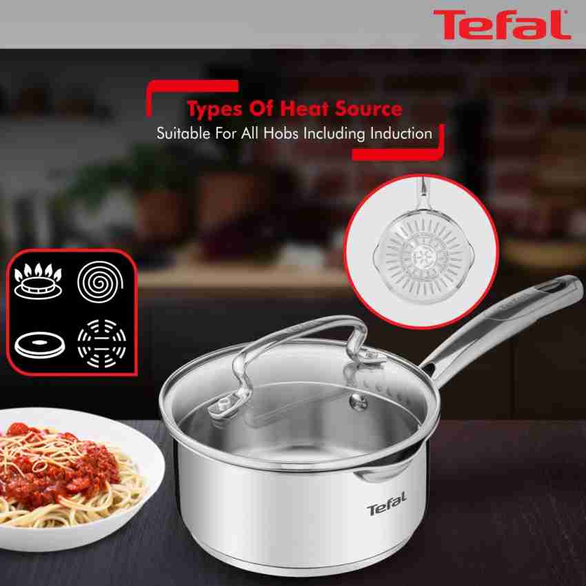 Tefal Simply Chef Sauce Pan 16 cm diameter with Lid 1.5 L capacity Price in  India - Buy Tefal Simply Chef Sauce Pan 16 cm diameter with Lid 1.5 L  capacity online at