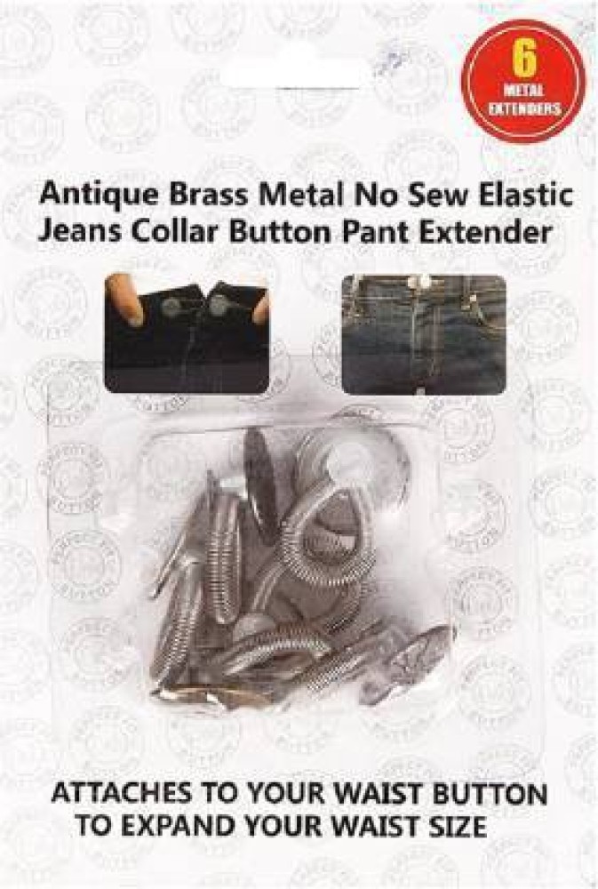 Lifekrafts Pant  Jeans Button Extender 1 Pack 6 Extenders, Your Pants got  Tighter ? Try These New Extenders which adds About 1 to 2 inches to Your  Pant Waist Metal Buttons