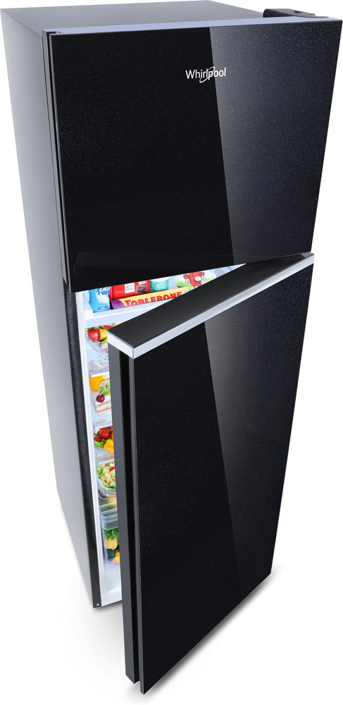 Whirlpool black glass shop refrigerator