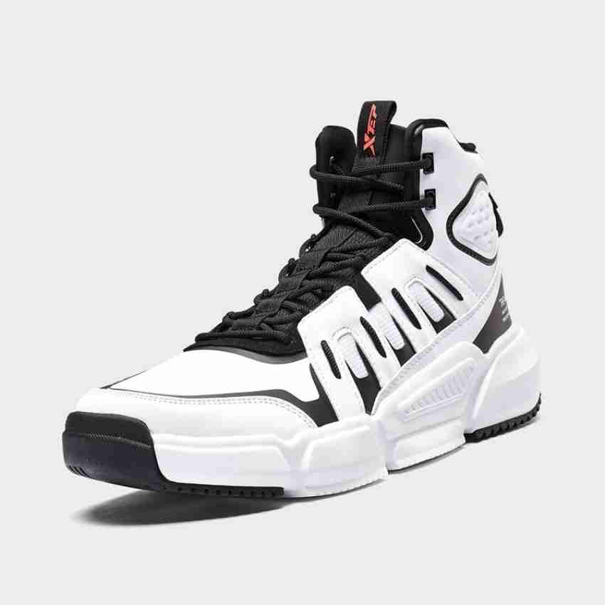 Black and white on sale high top basketball shoes