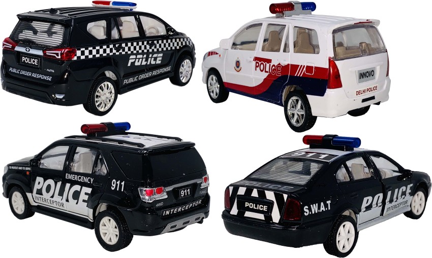 Giftary Set of 6 Combo Police Car Set Toys for Kids - Set of 6