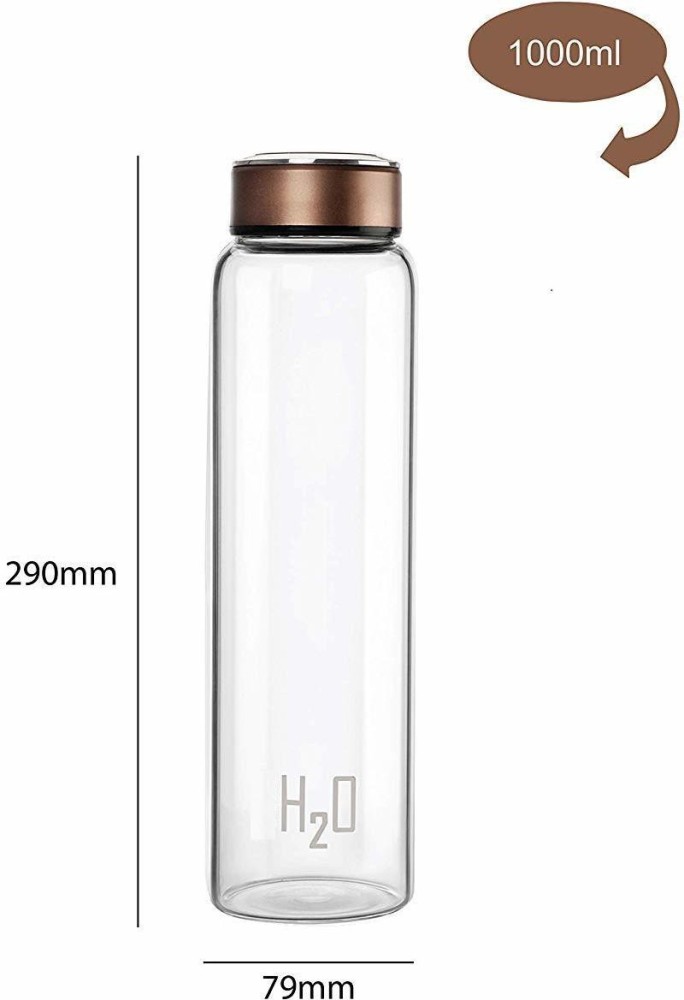 TAGROCK Clear Glass Milk & Water Bottle with Leak Proof Lid