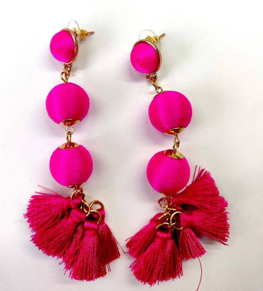 Pom pom earrings on sale flipkart