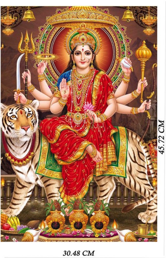 Durga Maa Vector PNG Images, Durga Goddess Of Maa Durga Art Background  Vector, Navratri, Happy, Shubh PNG Image For Free Download