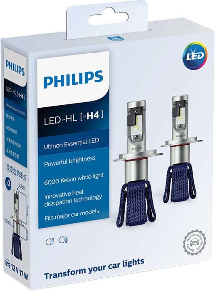 PHILIPS H4 11342UEX2 Ultinon Essential Headlight Car LED (12 V, 17 W) Price  in India - Buy PHILIPS H4 11342UEX2 Ultinon Essential Headlight Car LED (12  V, 17 W) online at