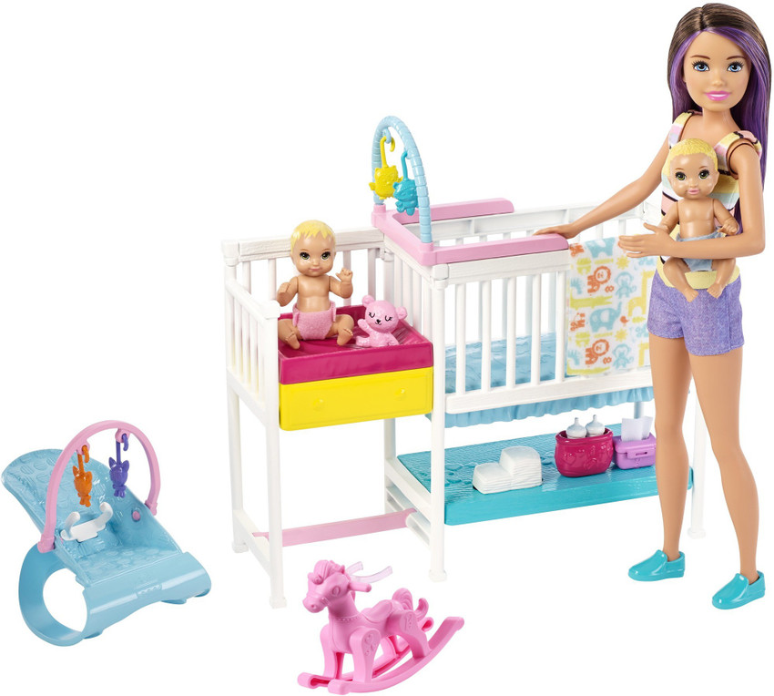 Barbie shop babysitting playset