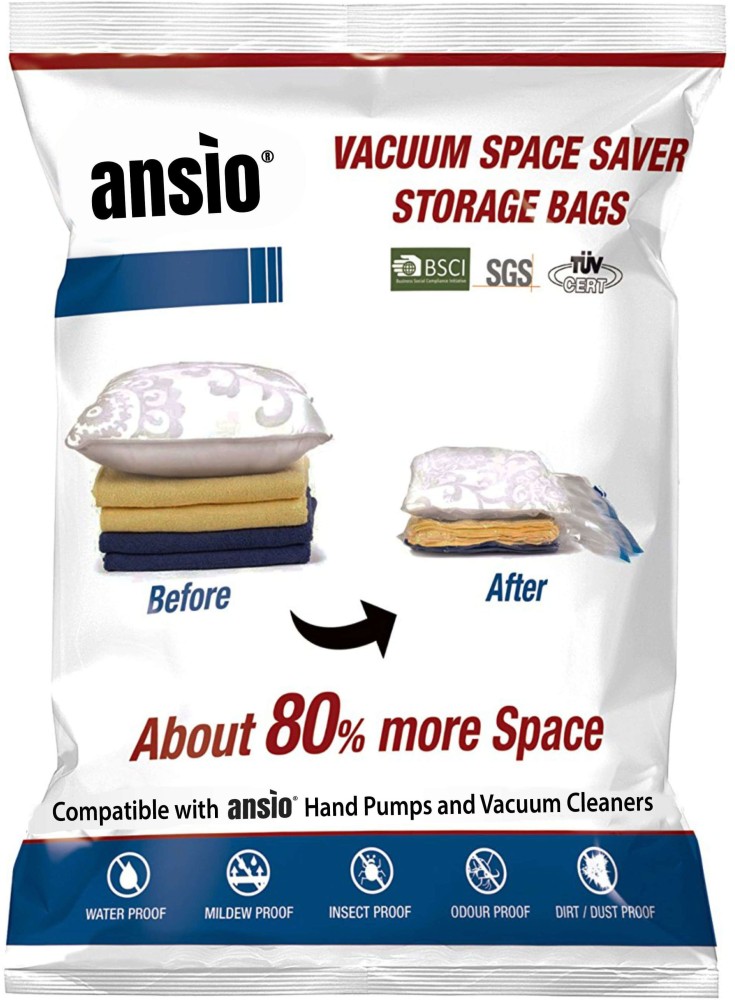 12PCS Vacuum Compressed Space Saving Storage Bags with Hand Pump  50*70cm/60*80cm/70*100cm