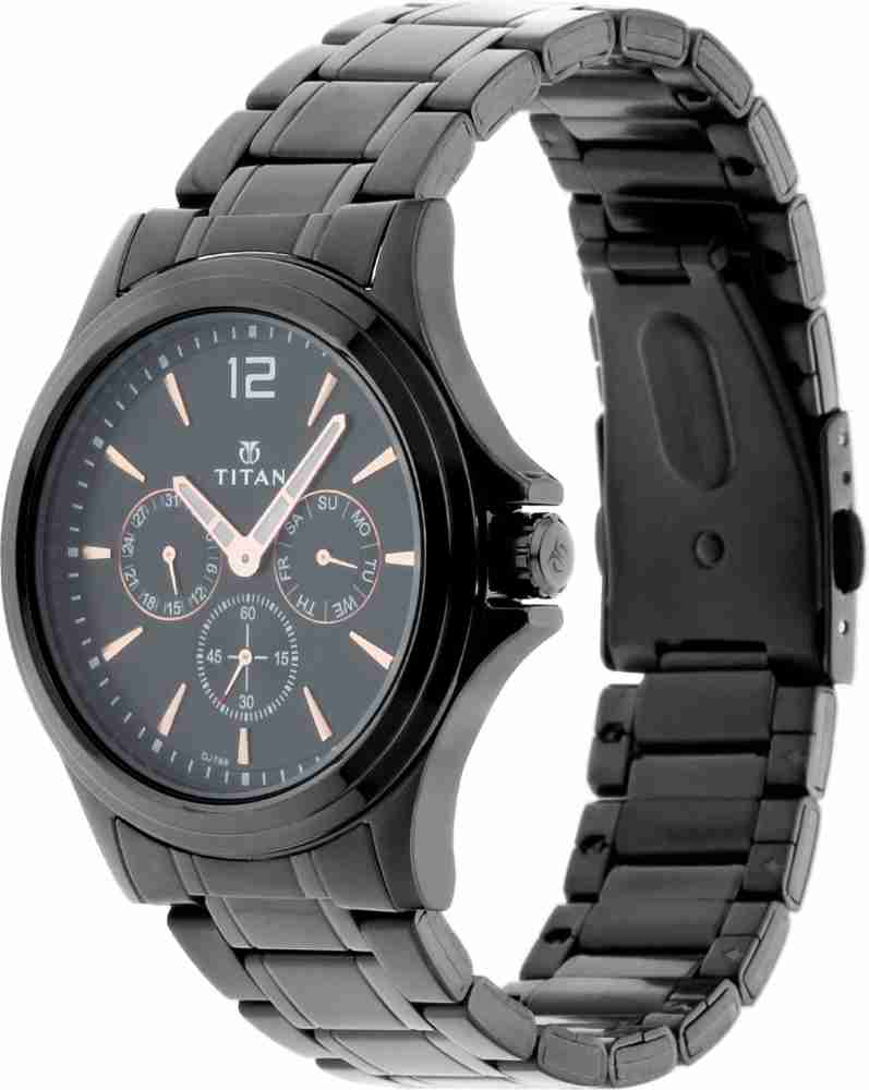 Titan black metal deals watches for mens