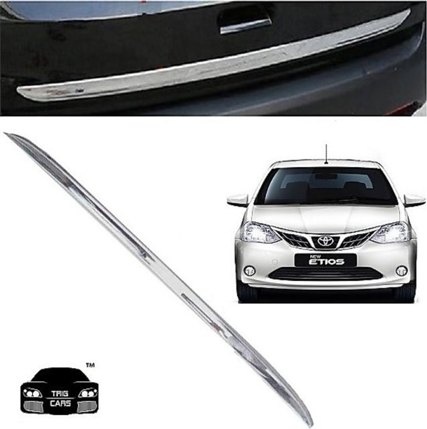 Worldlookenterprises CAR TRUNK GARNISH ETIOS 52 ALL MODELS Chrome Toyota Etios Rear Garnish