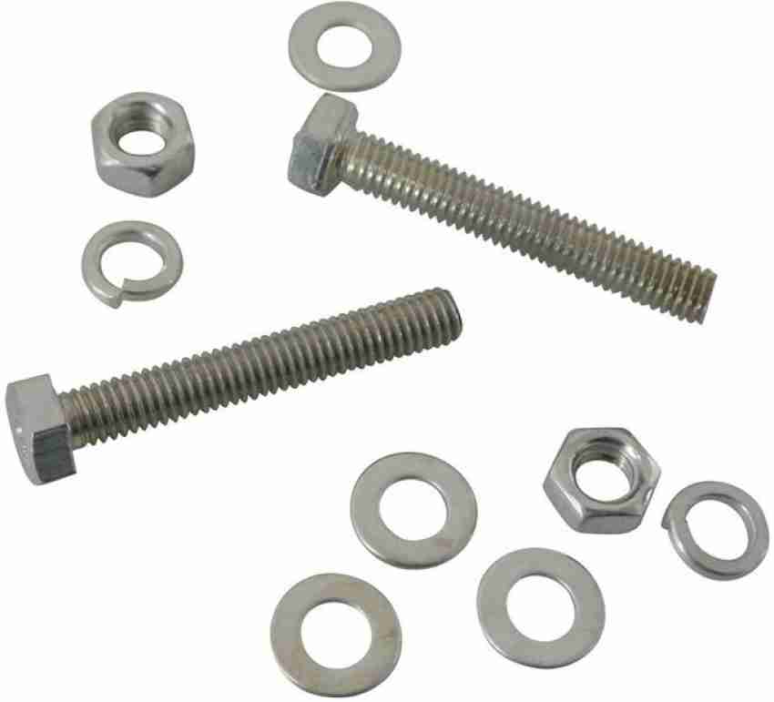 Q1 Beads Nut & Bolt Set 12 Pcs of 1 Inch 8 mm Bolt Nut and 24 Pcs Washers  Hex Head Nut Bolt Price in India - Buy Q1 Beads Nut 