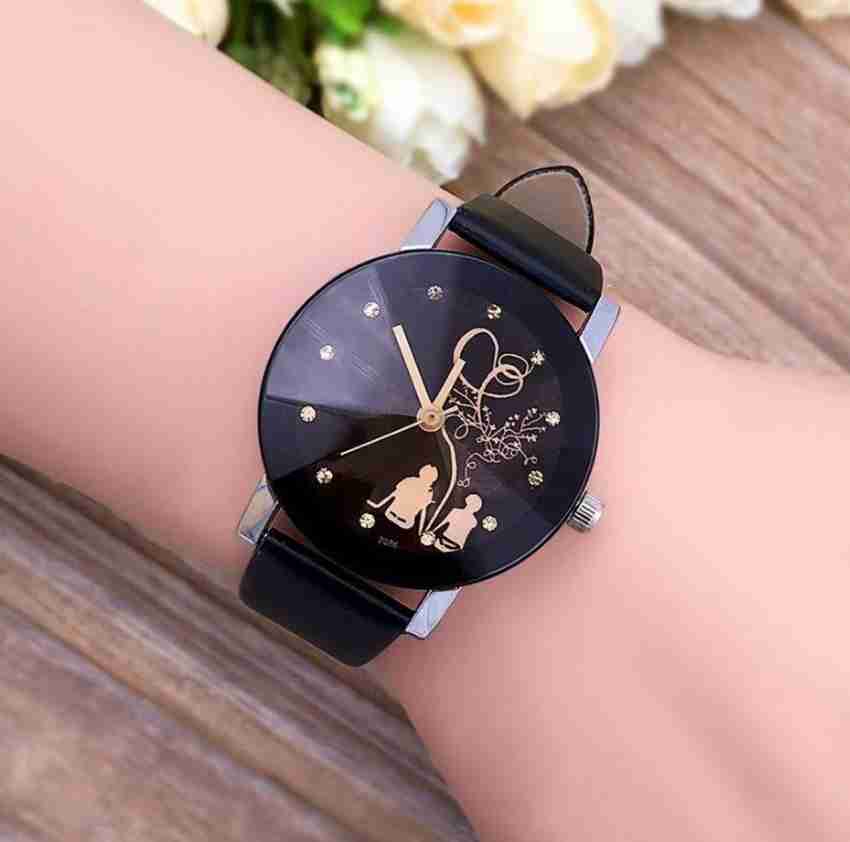Diamond glass watch sales