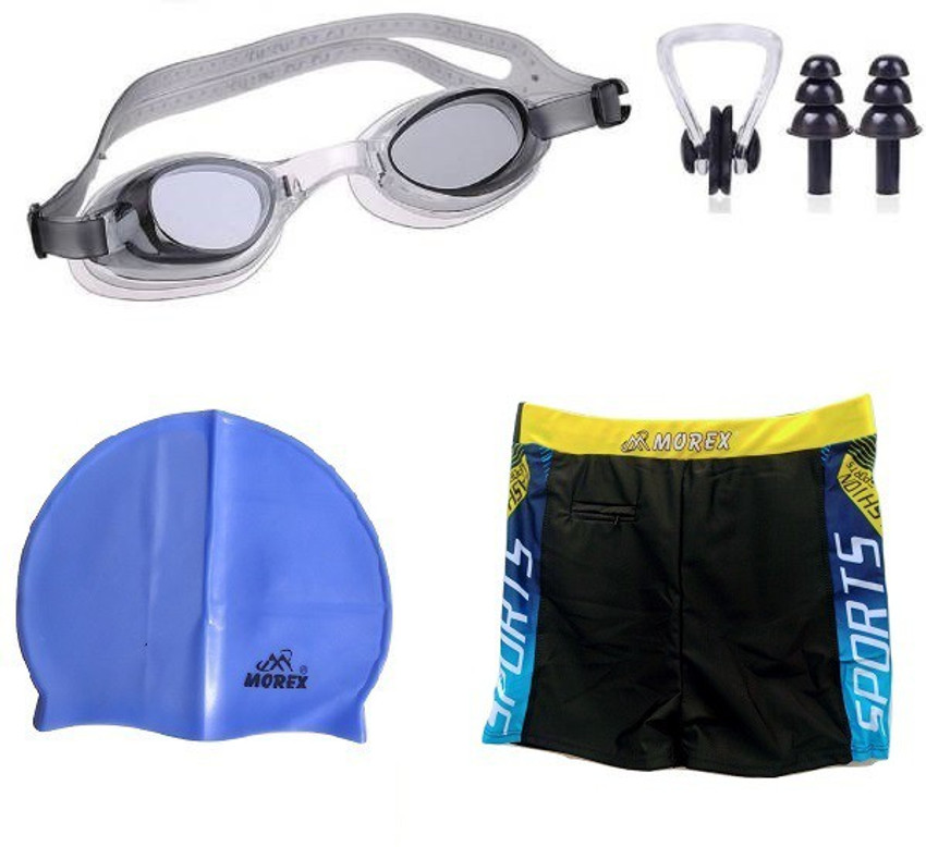 Swimming cap and goggles in online flipkart