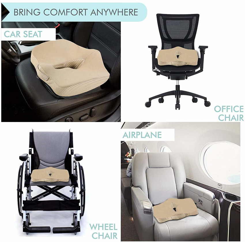 The White Willow Coccyx Orthopaedic Seat Cushion for Relief From