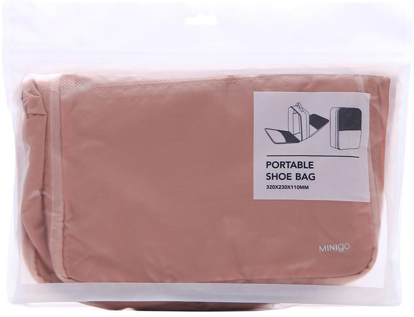 MINISO MINIGO Portable Shoe Bag Travel Toiletry Kit Pink Price