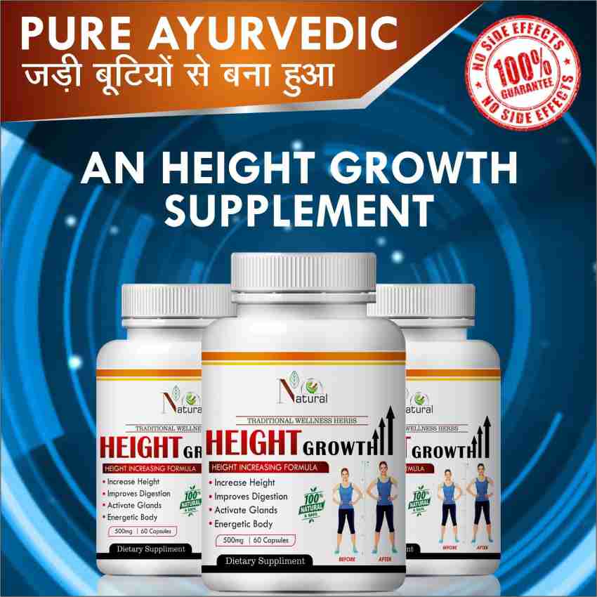 NATURAL Height growth herbal capsules for helps to improves your