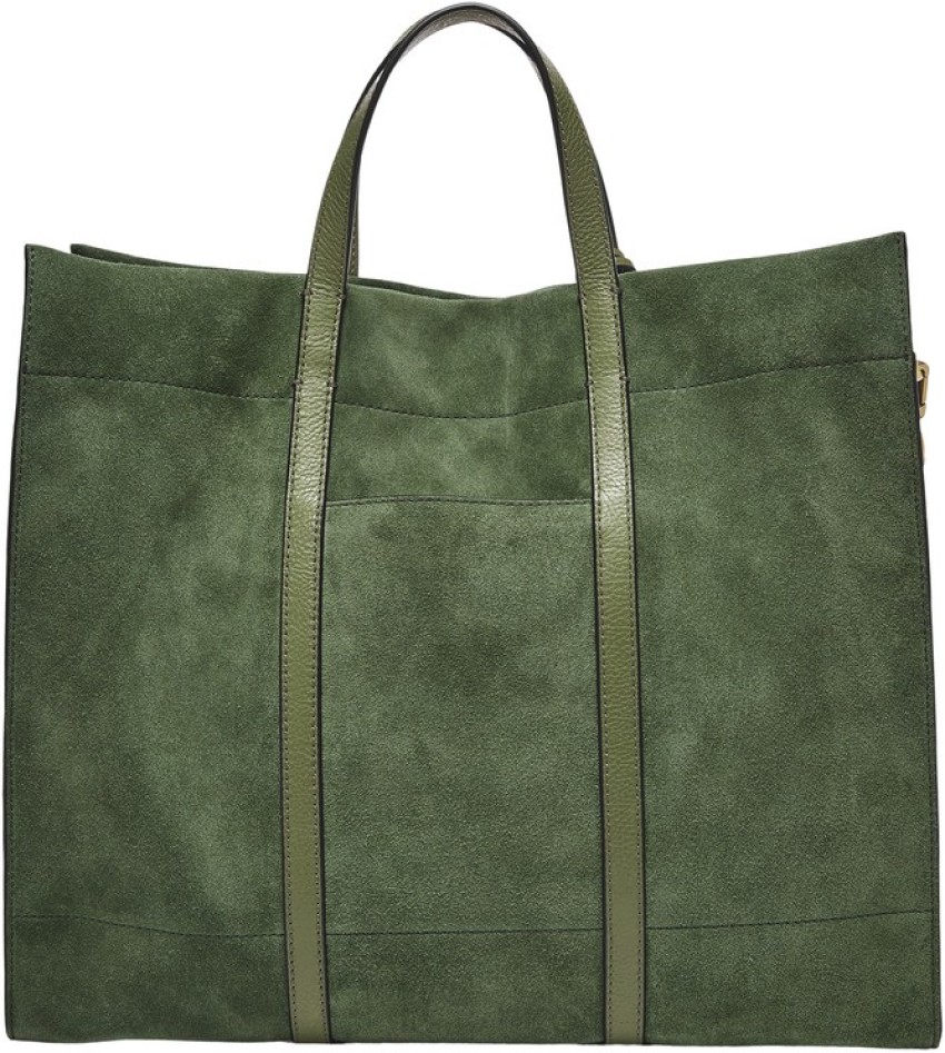 Buy ALL FOR YOU GREEN BROWN TOTE BAG for Women Online in India