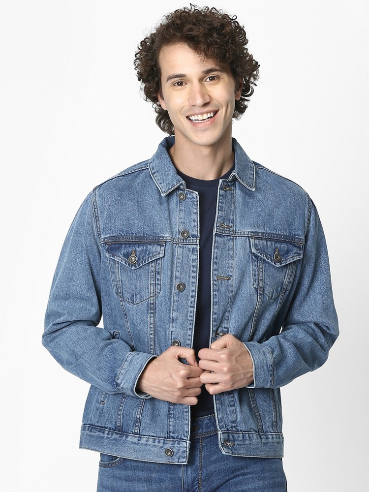 Celio Full Sleeve Washed Men Denim Jacket Buy Celio Full Sleeve Washed Men Denim Jacket Online at Best Prices in India Flipkart