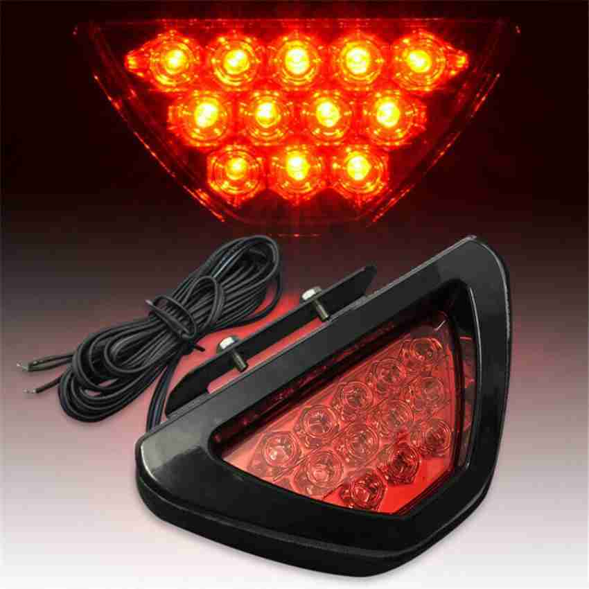 PECUNIA LED Car Blinking Brake Light Triangle F1 Style Rear Tail