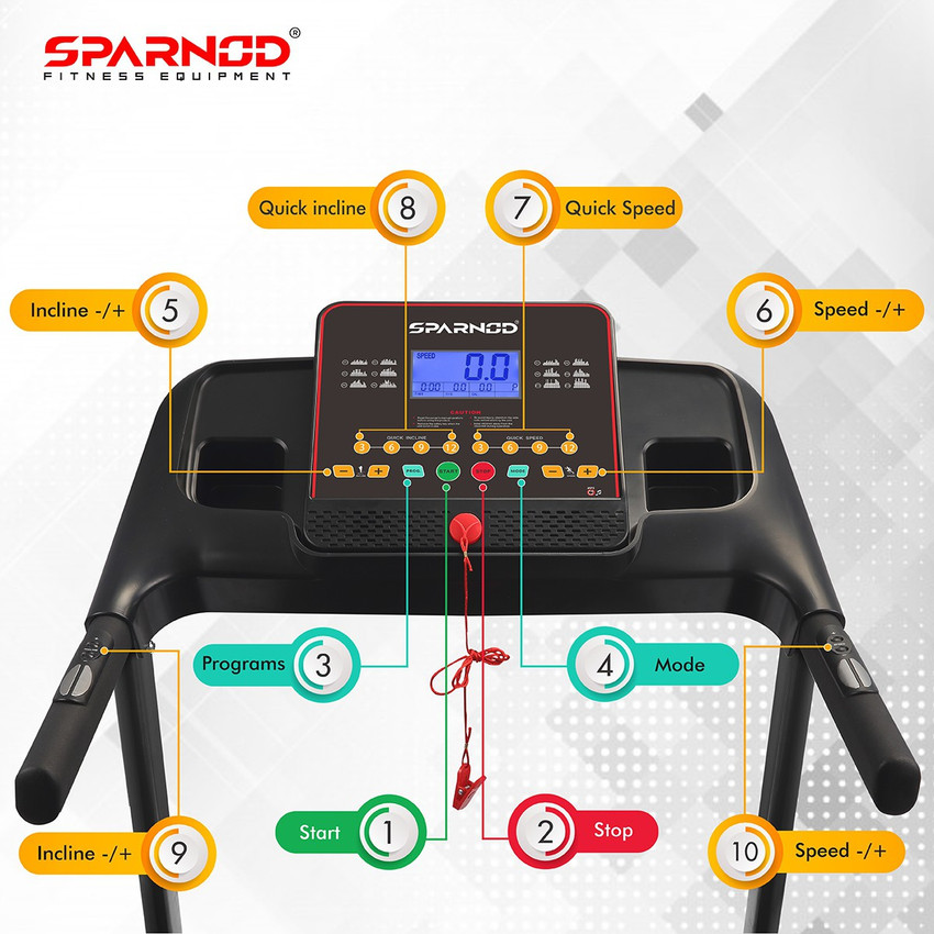 Sparnod Fitness STH 4000 4.5 HP PEAK Automatic Treadmill DIY Installation Motorized Running Treadmill for Home Use Treadmill Buy Sparnod Fitness STH 4000 4.5 HP PEAK Automatic Treadmill DIY Installati...