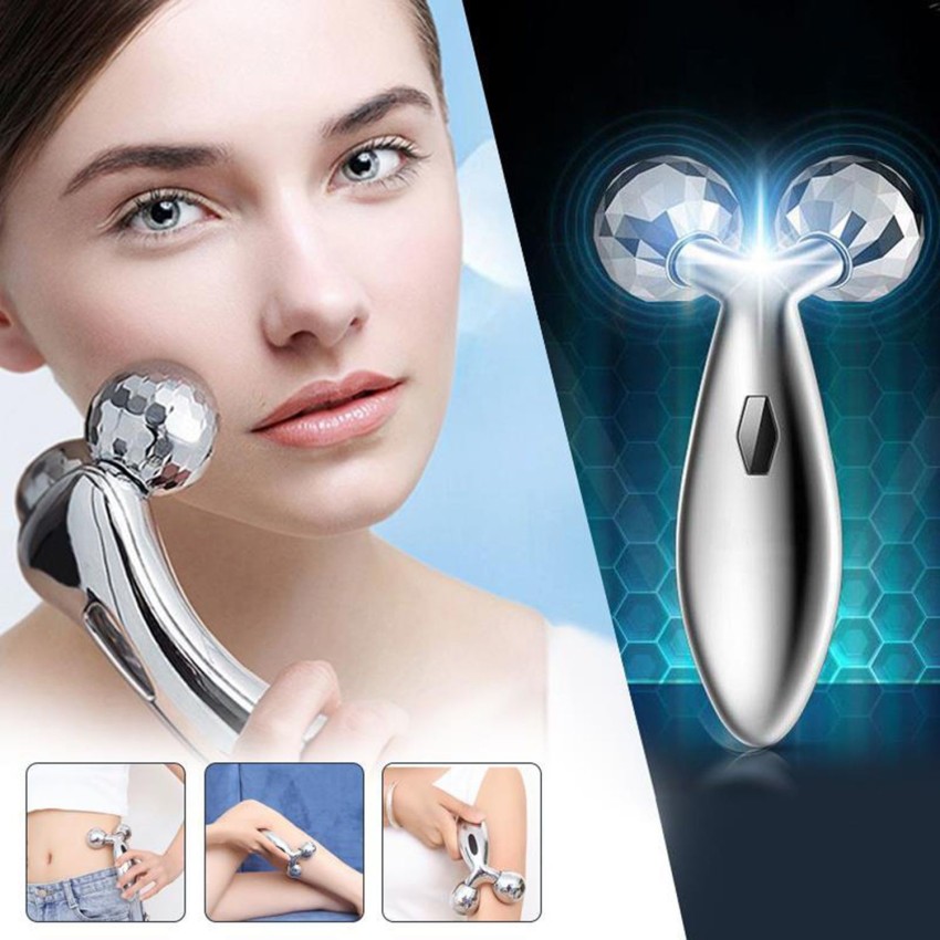 Mini Facial Beauty 3D Magnetic Face Body Neck SPA Massage Roller Y
