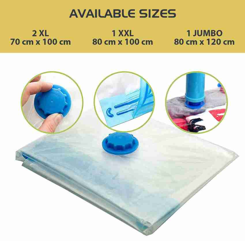 ABOUT SPACE Reusable Vacuum Storage Bags - 1 Jumbo (80 X 120 cm