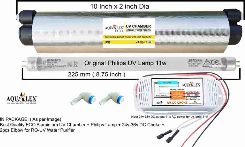 AQUALEX Pokar RO ECO Quality Aluminium UV Chamber Branded UV
