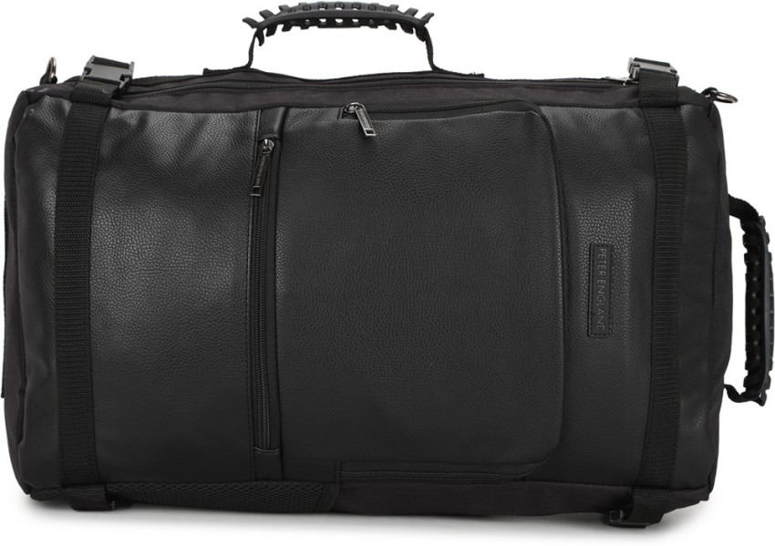 PETER ENGLAND Black Duffel Bag Duffel Without Wheels Black Price in India Flipkart