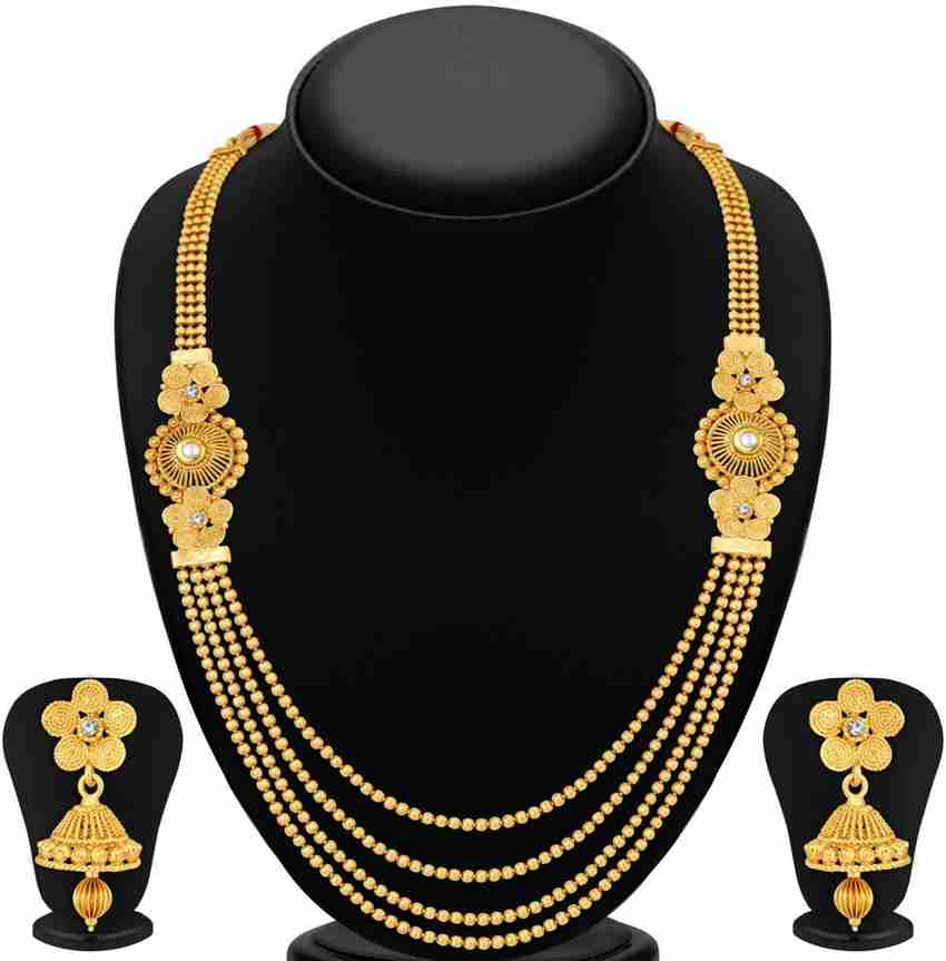 Sukkhi Alloy Gold plated Gold Jewellery Set Price in India Buy Sukkhi Alloy Gold plated Gold Jewellery Set Online at Best Prices in India Flipkart