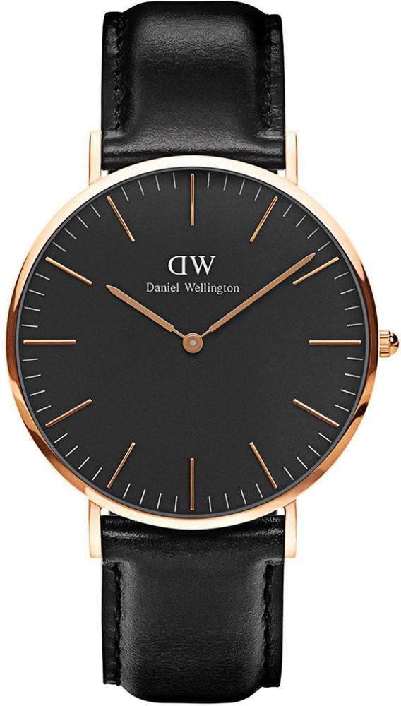 DANIEL WELLINGTON Classic Sheffield Black color Round 40 mm