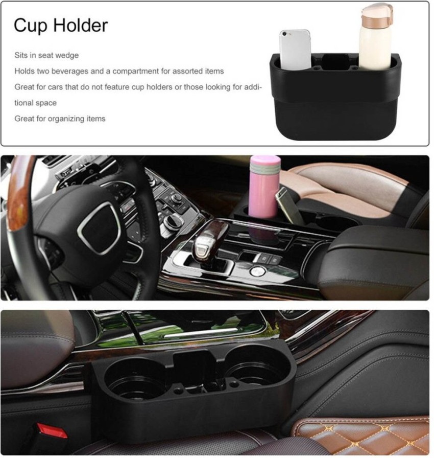 Rhtdm Car Seat Gap Drink / Storage Organizer Holder Black For