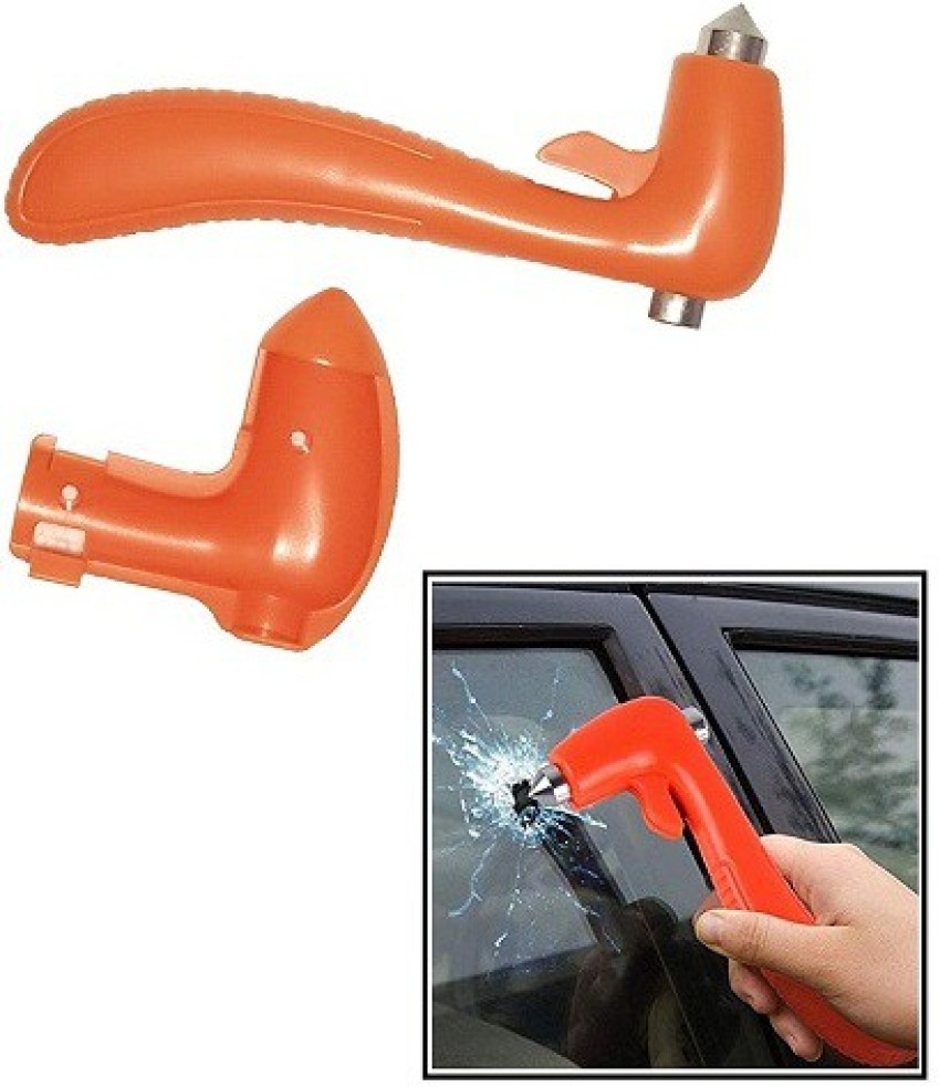 ACCESSOREEZ 2 in 1 emergency car safety hammer for car window
