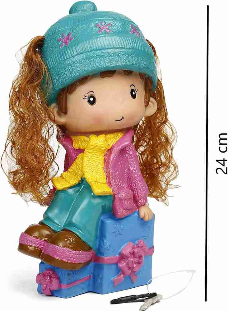 Joy Stories Piggy Bank for Kids Doll for Girls Baby Doll Shaped Money Saving Box Coin Holder for Kids 24 cm Coin Bank Price in India Buy