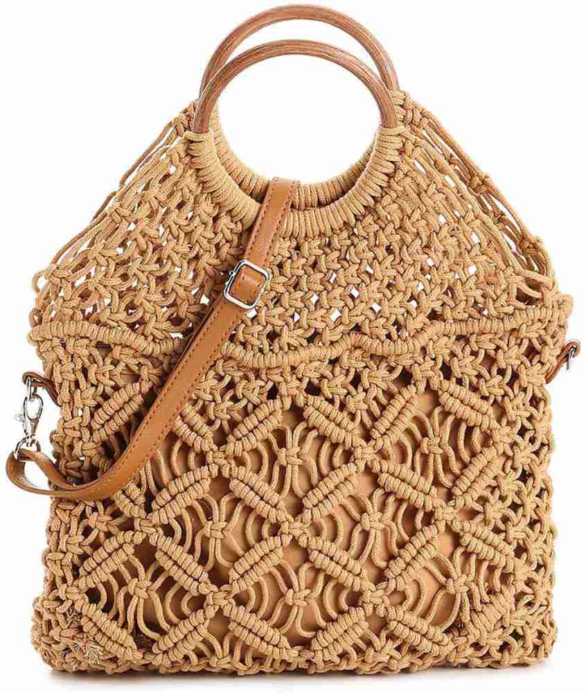 Flipkart Glocera BAG MACRAME HANDLE COTTON HANDMADE KNOTTED