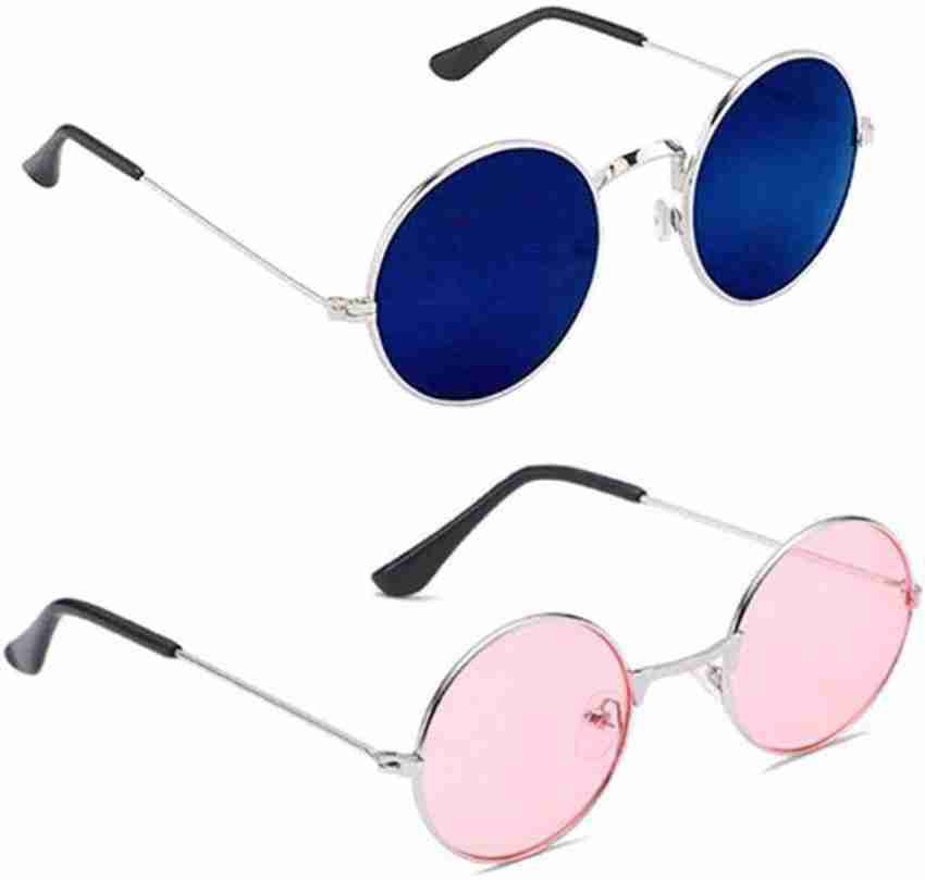 Buy 0303 FASHION HUB Round Round Sunglasses Blue Pink For Boys