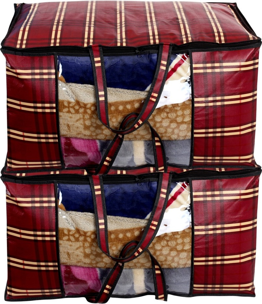 Stylista Plaid Blanket Cover Bag Large BK BB60b L2 Price in India Buy Stylista Plaid Blanket Cover Bag Large BK BB60b L2 online at Flipkart
