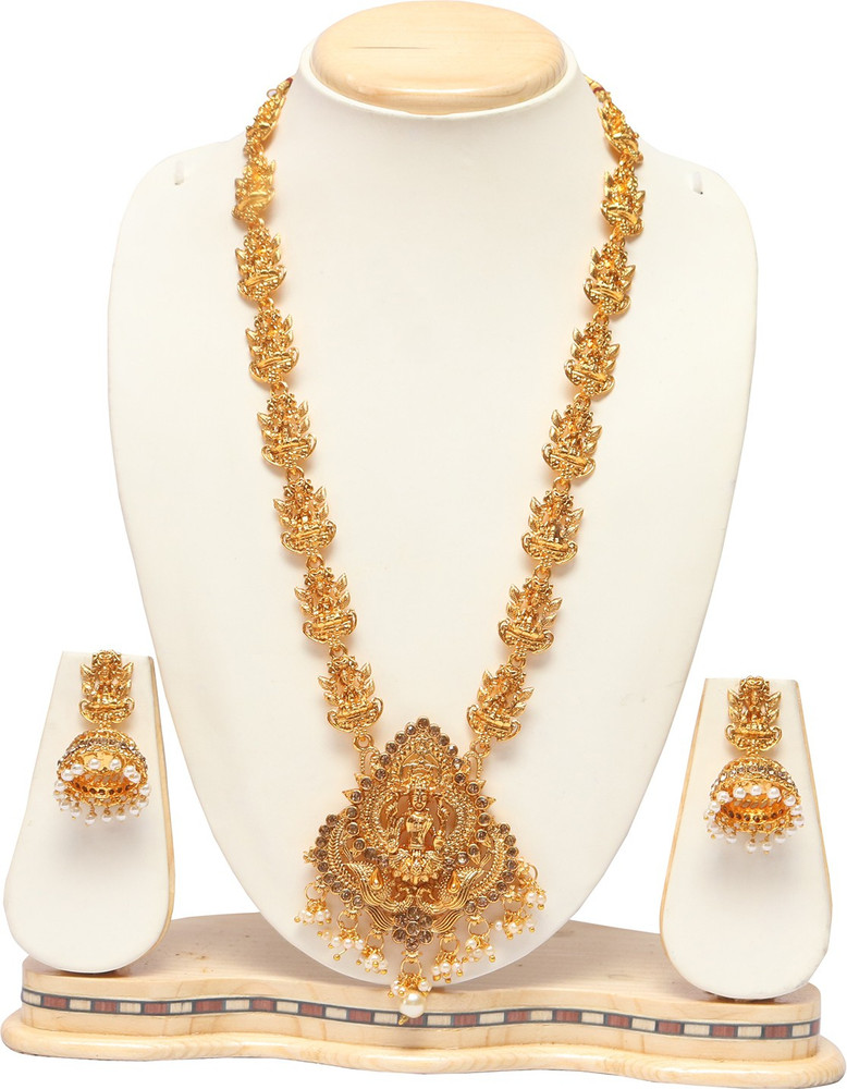 Ethnicking Alloy Gold plated Gold Jewellery Set Price in India