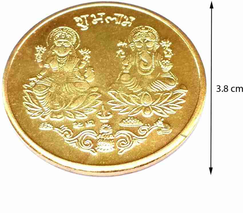 SHRI ANAND Copper Coins for puja Set of 6 Coins for Spiritual and